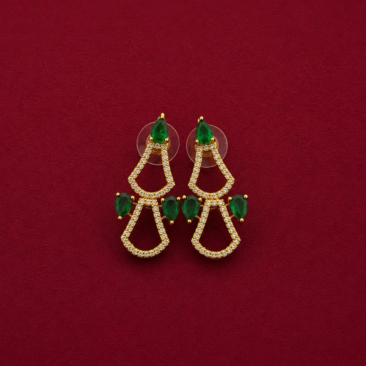 Emerald CZ Hasli Necklace Set