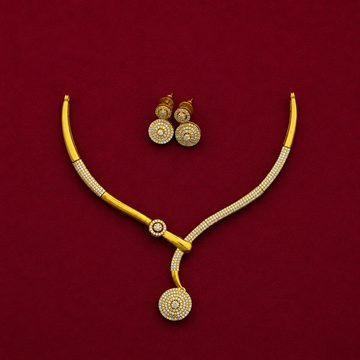 Modern CZ Y-Shape Pendant Necklace Set