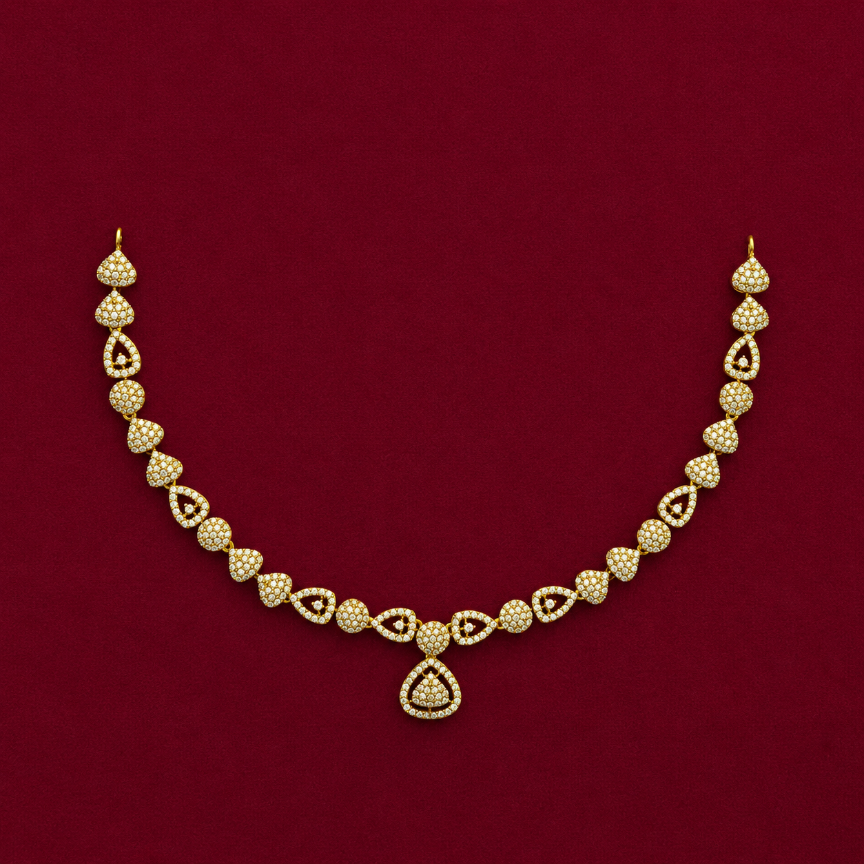 Elegant CZ Drop Necklace Set