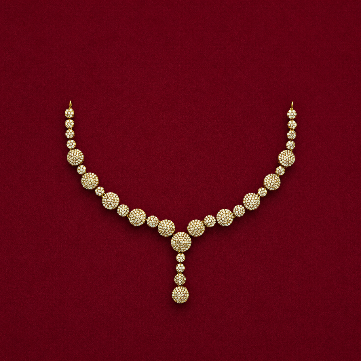 CZ Bubble Y Necklace Set