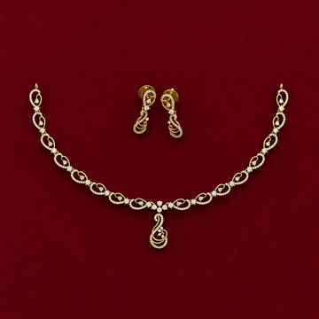 CZ Infinity Necklace Set
