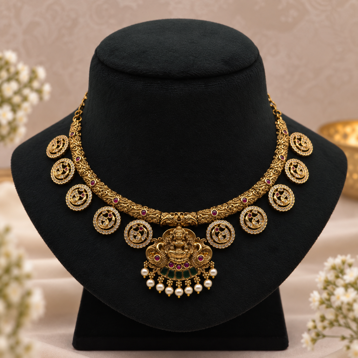 Lakshmi Coin Necklace Set