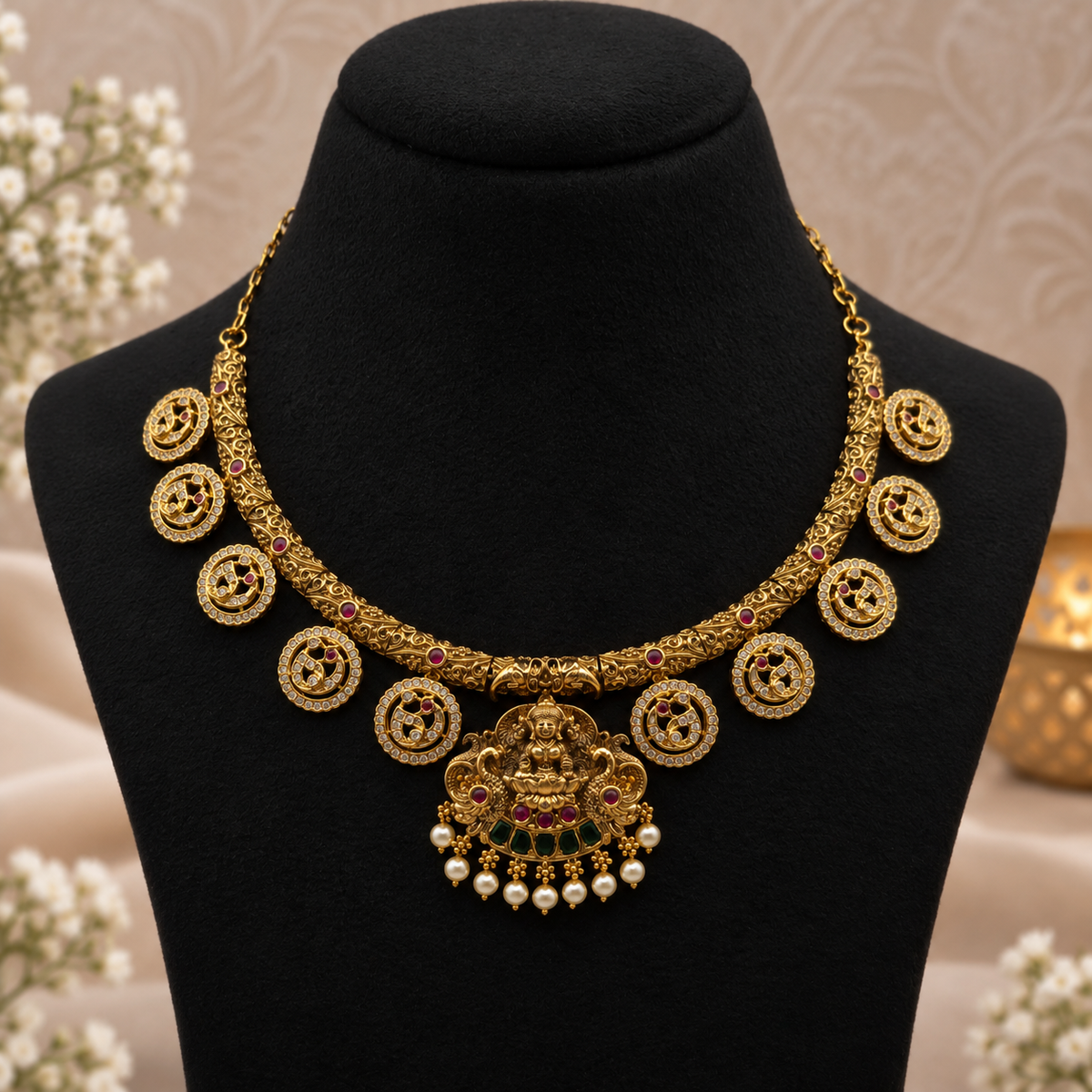 Lakshmi Coin Necklace Set