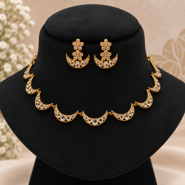 Crescent Floral Necklace