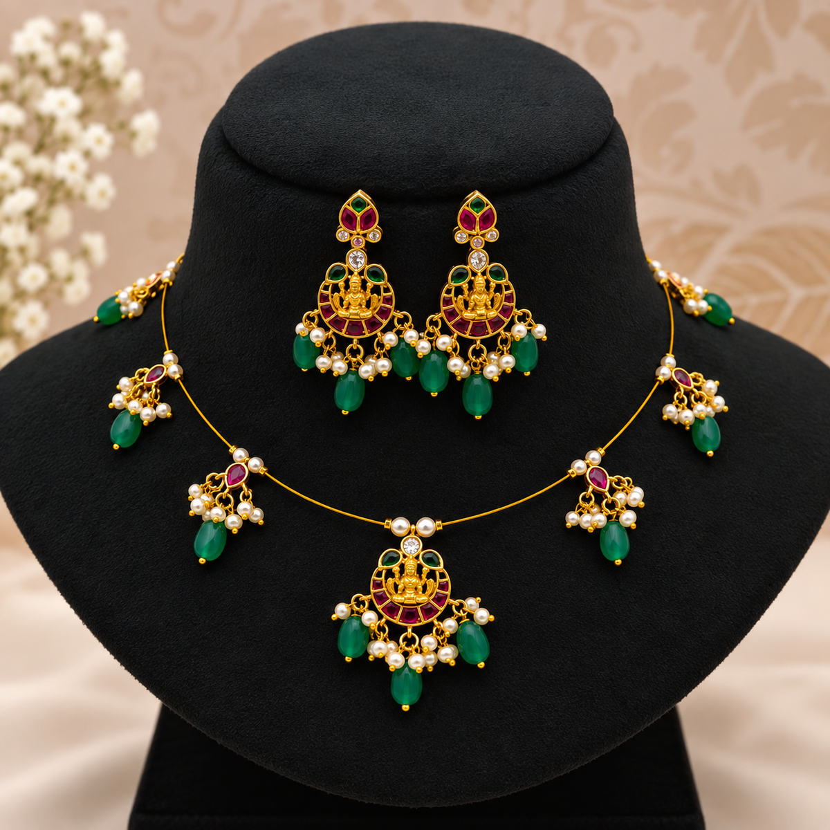 Lakshmi Beaded Necklace Set