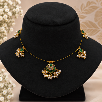 Green Pearl Drop Necklace