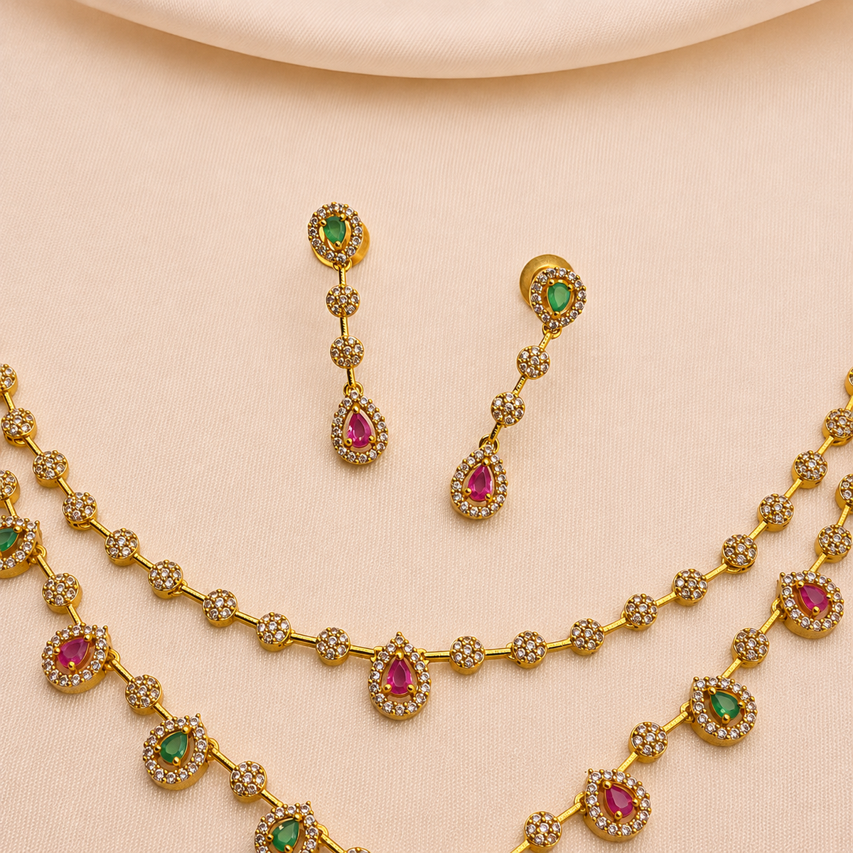 Ruby & Emerald Dual-Layer Set