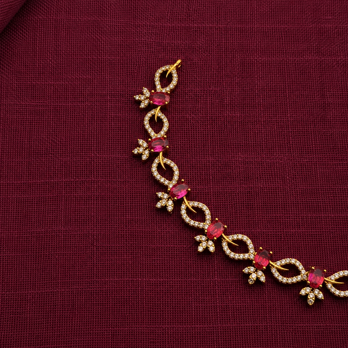 Floral CZ Necklace Set