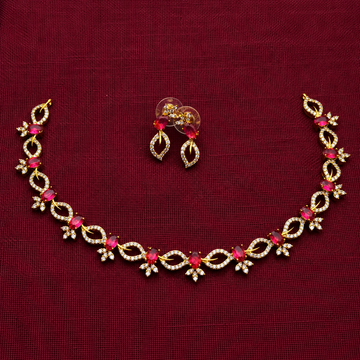 Floral CZ Necklace Set