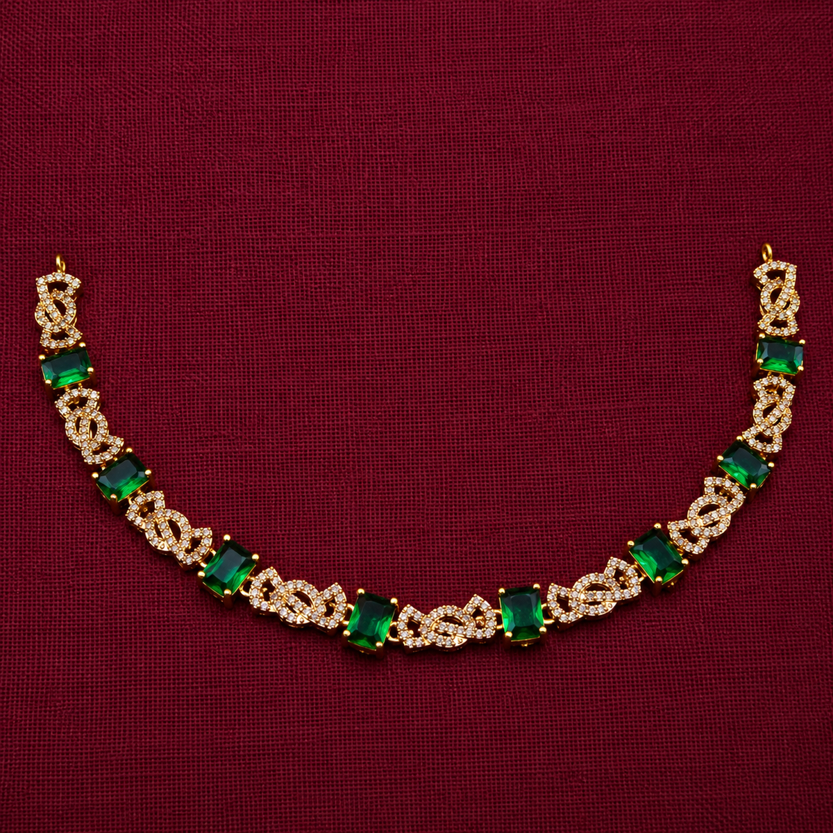 Green CZ Necklace Set