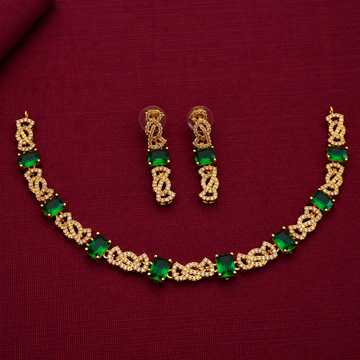 Green CZ Necklace Set