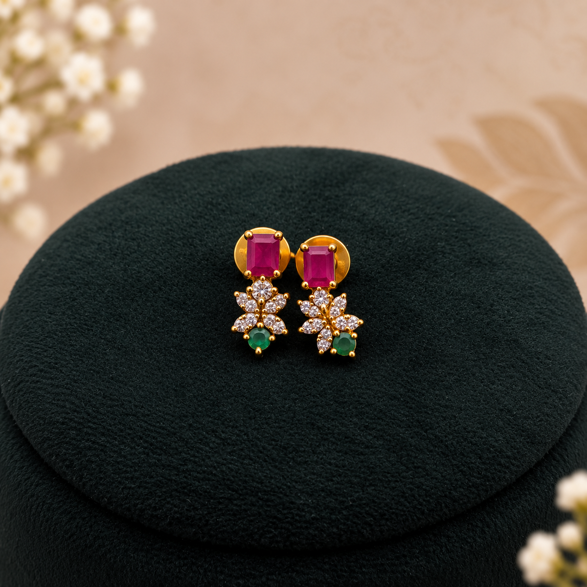 Ruby & Emerald Floral Set