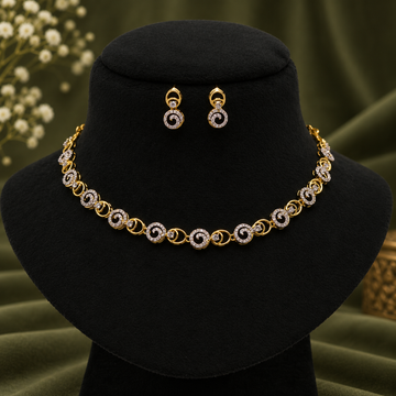 Spiral Diamond Necklace Set