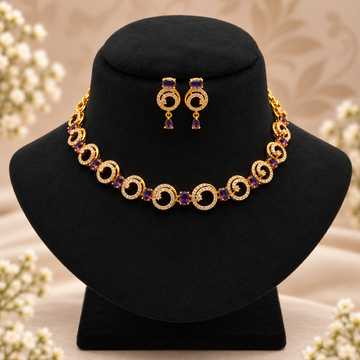 Purple Spiral Elegance Necklace Set