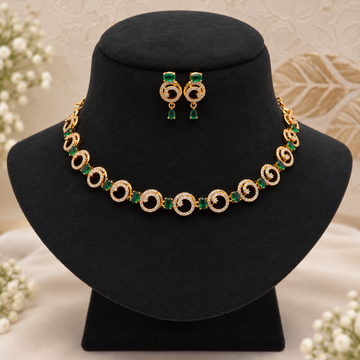 Green Spiral Elegance Necklace Set