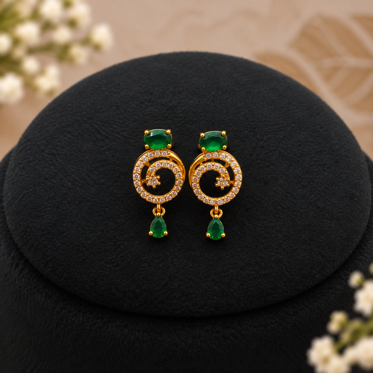 Green Spiral Elegance Necklace Set