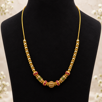 Ruby Gold Bead Necklace