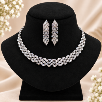 Crystal Marquise Necklace Set