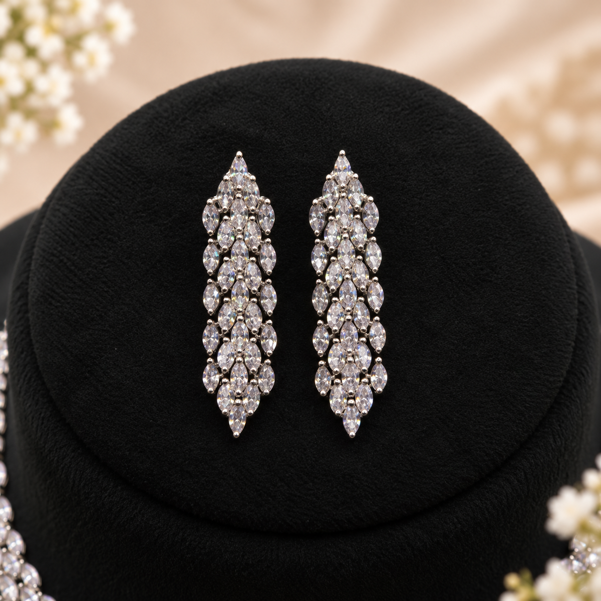 Crystal Marquise Necklace Set