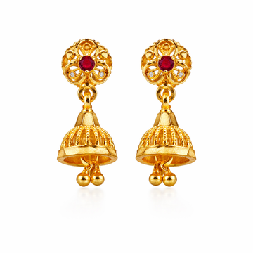 Baby Ruby Floral Jhumka for Kids/Girls