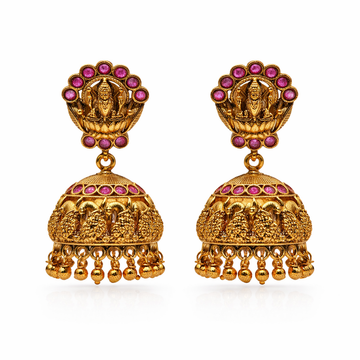 Lakshmi Temple Jhumka Earrings