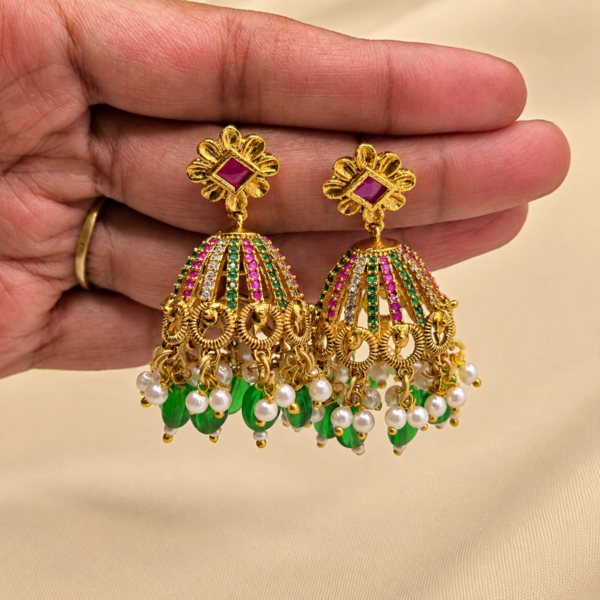 Peacock Kundan Choker Necklace Set