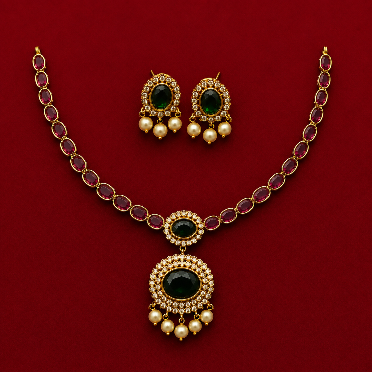 Emerald CZ Set