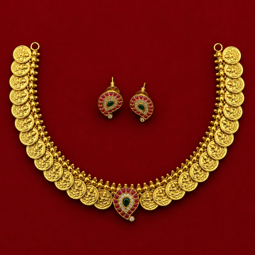 Temple Lakshmi Coin Necklace Set