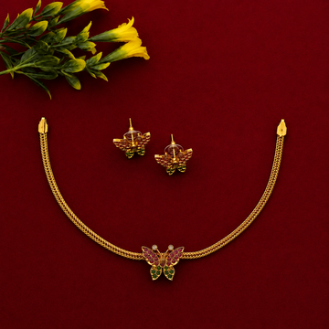 Butterfly Pendant Necklace Set