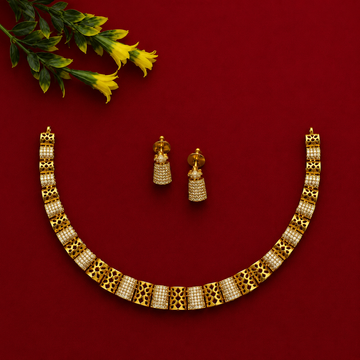 Geometric CZ Necklace Set