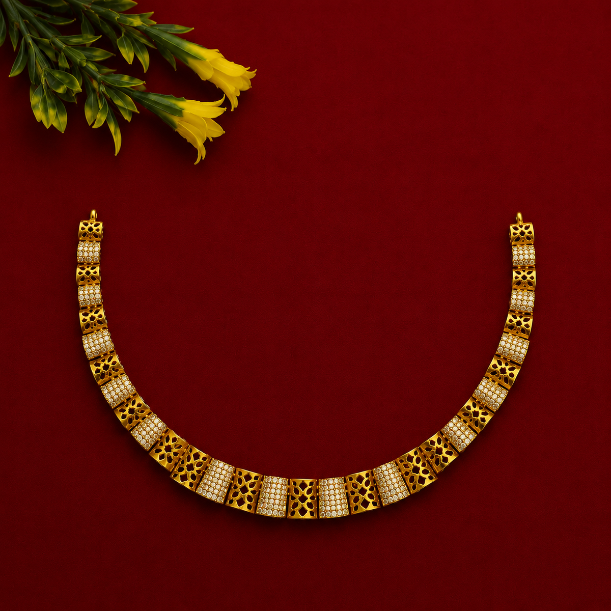 Geometric CZ Necklace Set