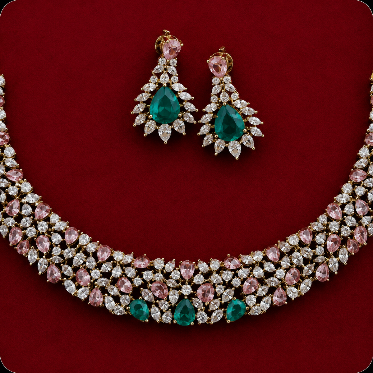 Blush Emerald CZ Set