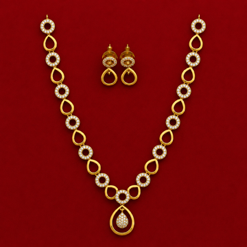 Celestial Teardrop CZ Necklace Set