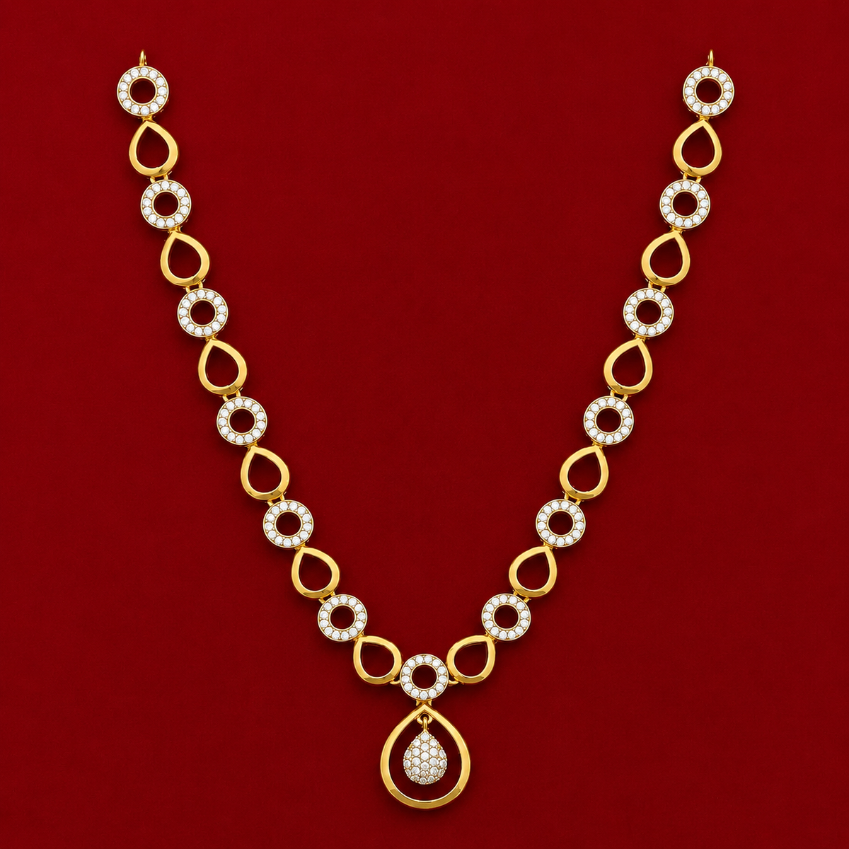 Celestial Teardrop CZ Necklace Set