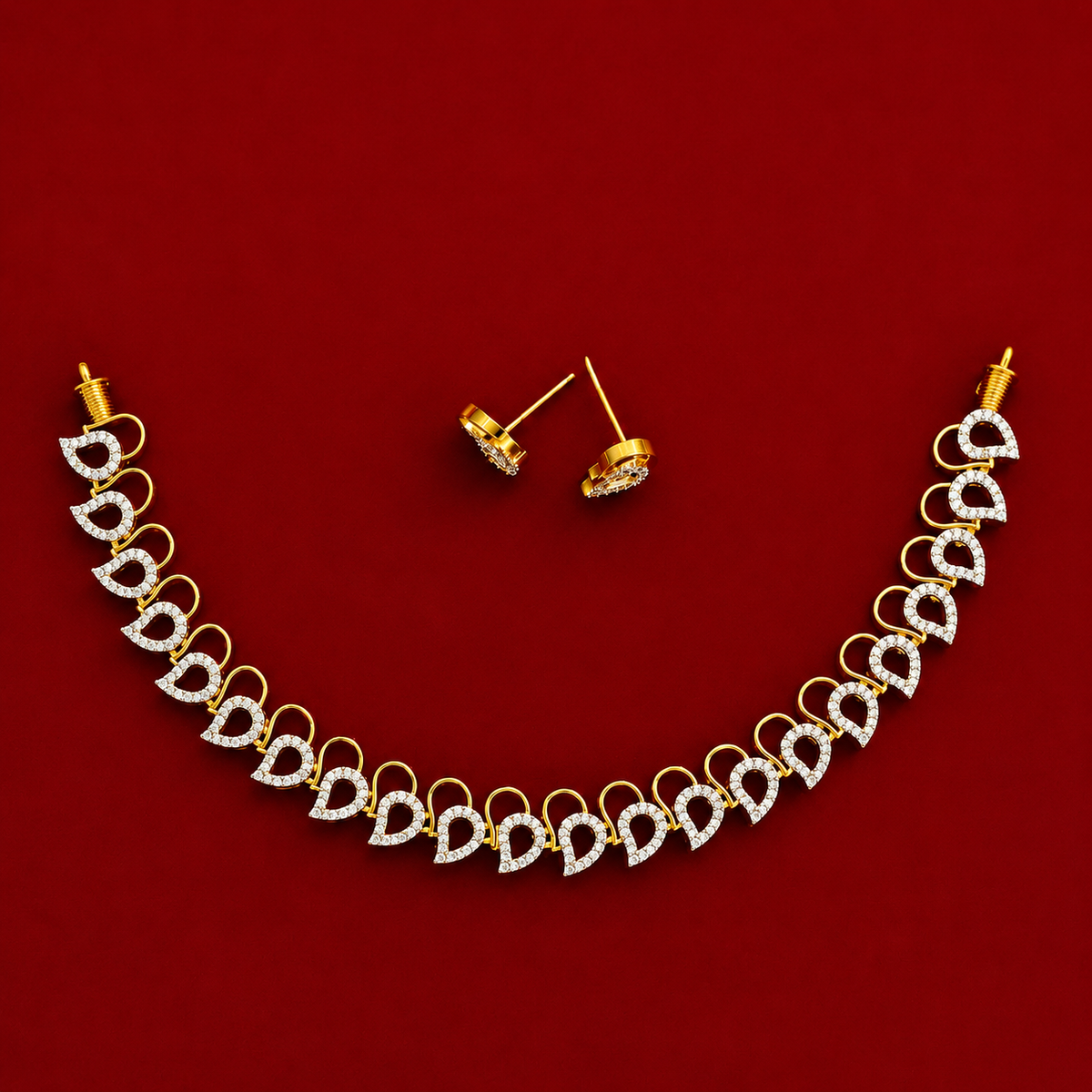 Crystal Paisley Elegance Necklace Set