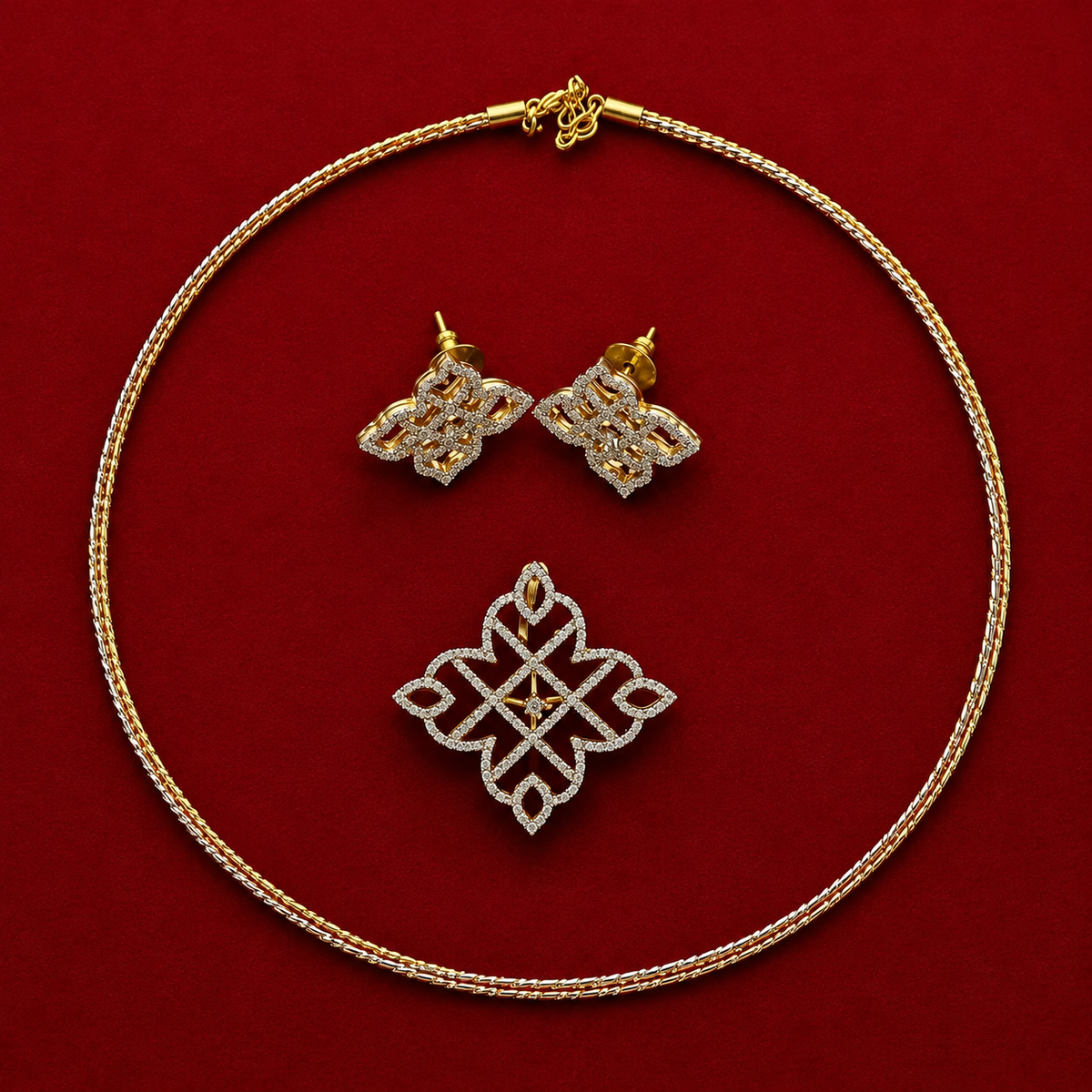 Infinity CZ Pendant Set