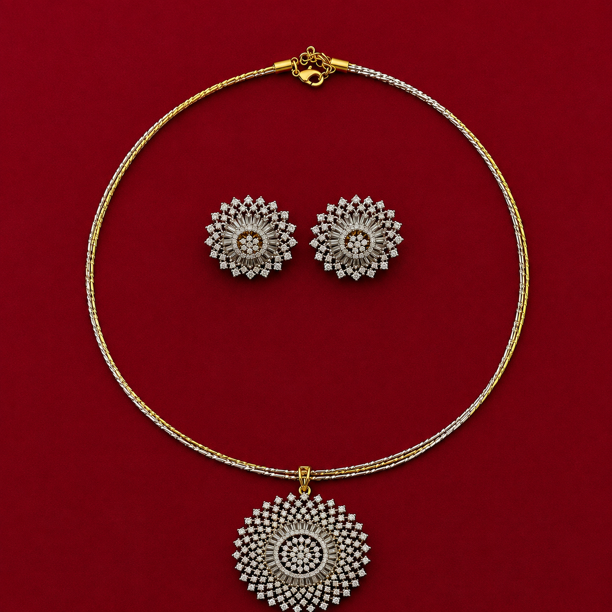 Radiant CZ Pendant Set