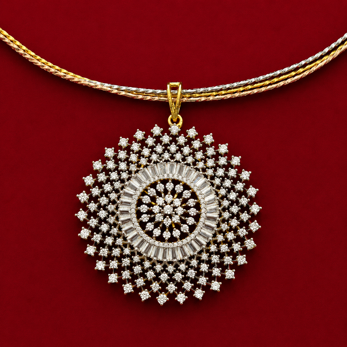 Radiant CZ Pendant Set