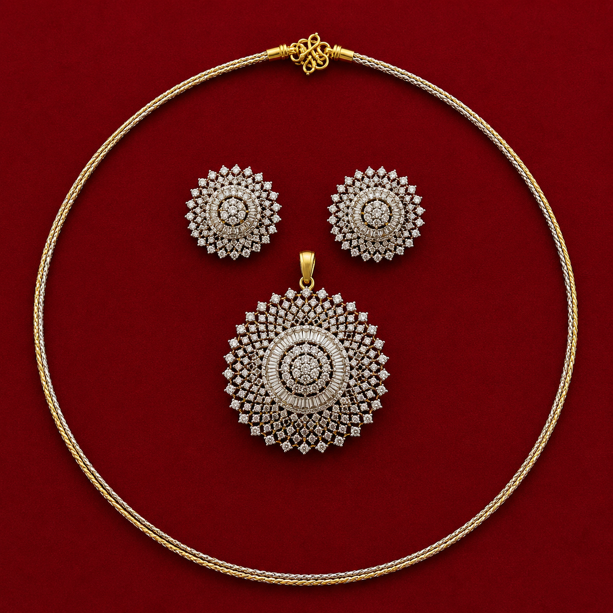 Radiant CZ Pendant Set