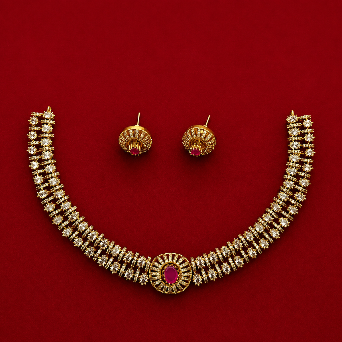 4-in-1 Interchangeable CZ Choker Set