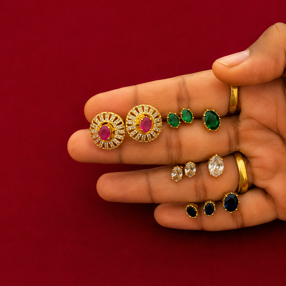 4-in-1 Interchangeable CZ Choker Set