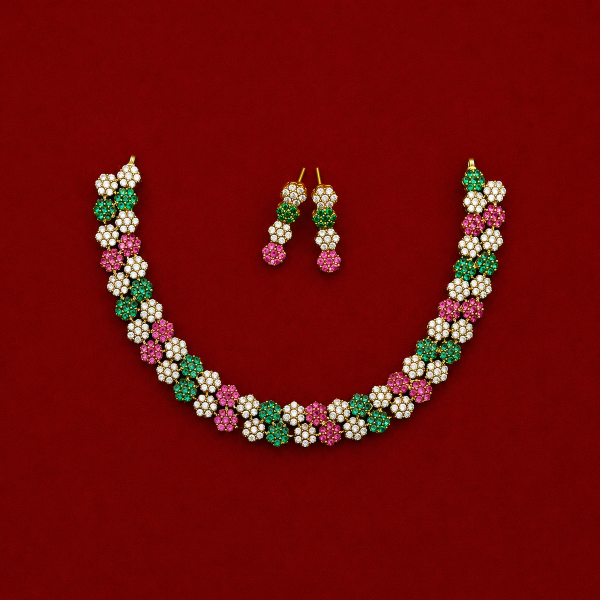 Multicolor Floral Blossom Necklace