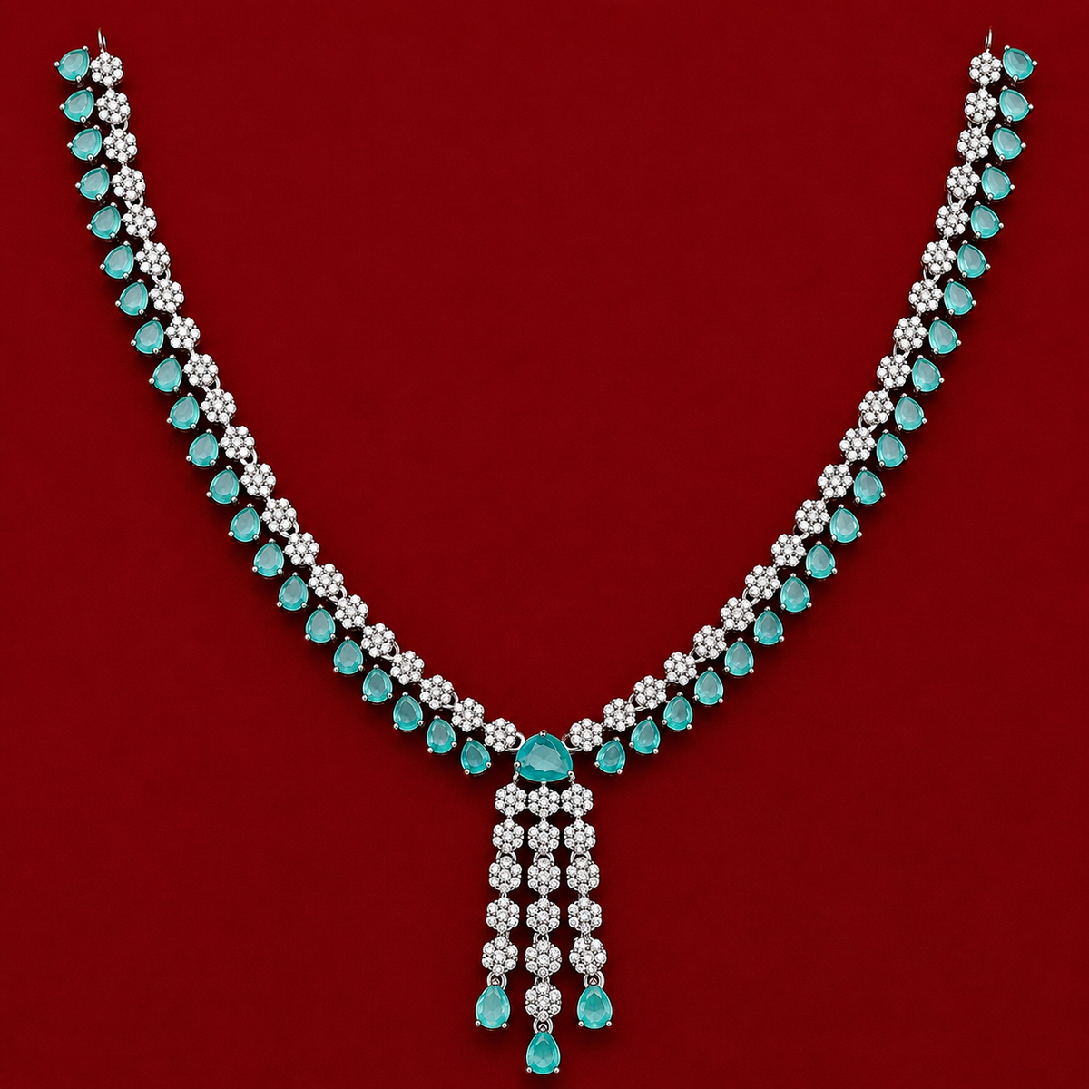 Premium Pastel Green Zircon Necklace