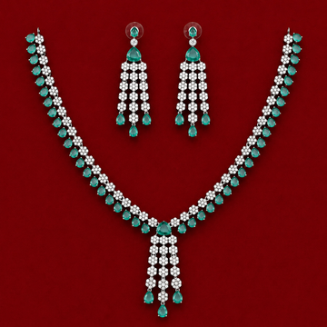 Premium Pastel Green Zircon Necklace