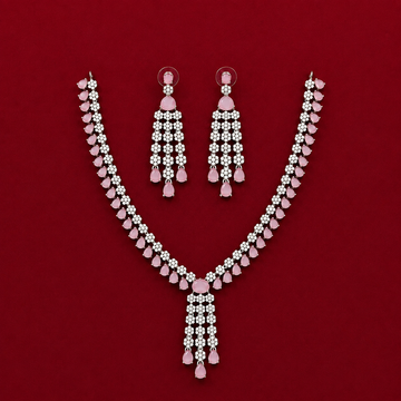Premium Pastel Pink Zircon Necklace