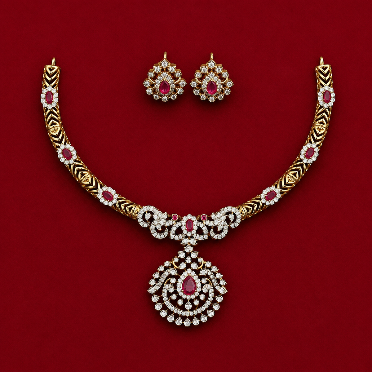 Ruby Cascade Necklace