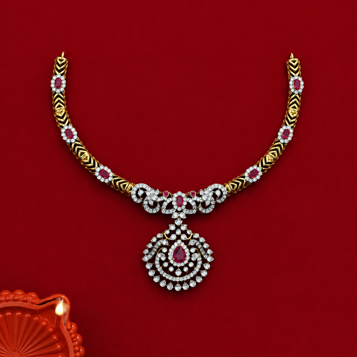 Ruby Cascade Necklace