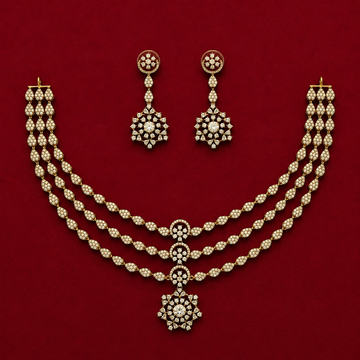 Triple Layer CZ Necklace Set