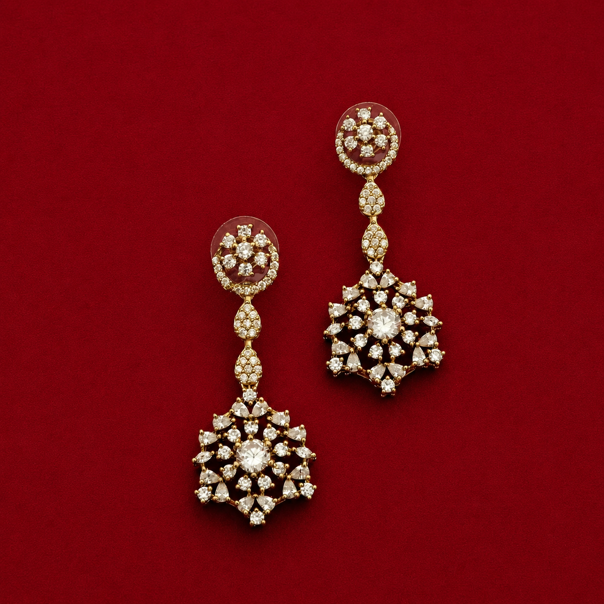 Triple Layer CZ Necklace Set