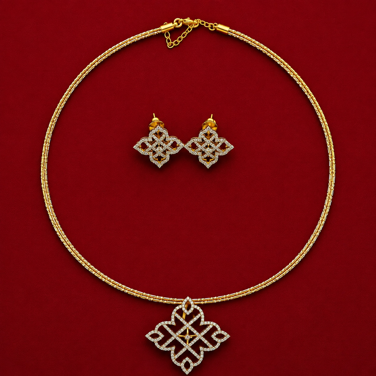 Infinity CZ Pendant Set